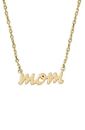 Kate Spade New York dear mom pendant necklace in Gold at Nordstrom