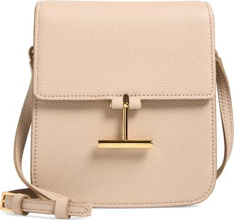 Tom Ford Mini Tara Grained Leather Crossbody Bag in Beige at Nordstrom