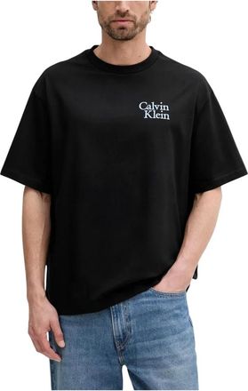 Calvin Klein Jeans Tops, Heren, Zwart, XL, T-Shirts