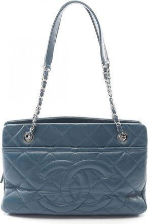 Chanel Green Leather Tote Bag (Pre-Owned)