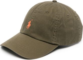 Polo Ralph Lauren embroidered-logo cotton cap - women - Cotton - One Size - Green
