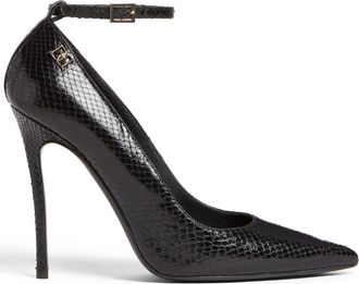 Dsquared2 snakeskin-effect leather pumps - women - Calf Leather/Leather/Calf Leather - 38.5 - Black