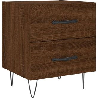 vidaXL Comodino Rovere Marrone 40x35x47,5 cm in Legno Multistrato vidaXL