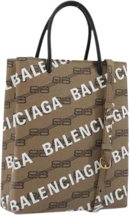 Balenciaga Pre-owned Vintage Tote Bag - Dames - Vintage Shopper - Bruin - ONE Size - Leer - Vintage