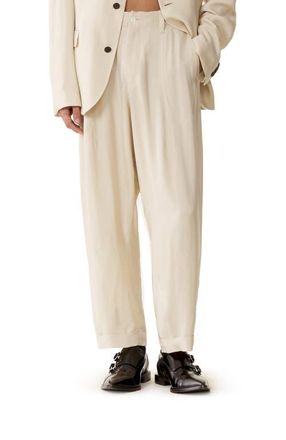 Lanvin Loose-Fit Pants In Viscose in Milk at Nordstrom, Size 48 Eu