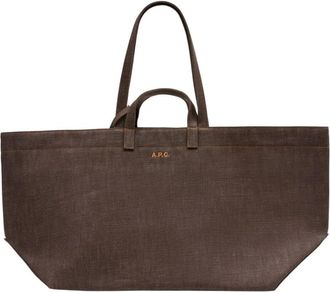A.P.C. Tote Bags, unisex, Brown, Size: ONE SIZE Le Drummer Shopper Bag