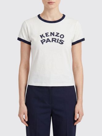 Kenzo T-shirt slim fit in cotone con logo e profili a contrasto