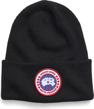 Canada Goose Ribbed Wool Toque With Embroidered Patch