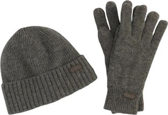 Barbour Conjunto Regalo Gorro y Guantes Carlton - Accessories - Hombre - Gris - ONE SIZE