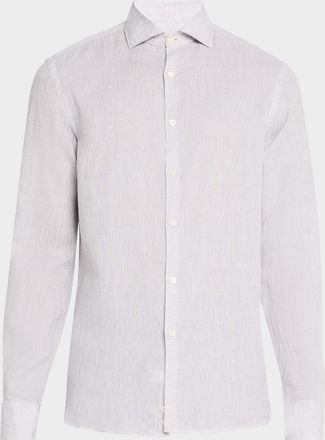 Canali Mens Linen Sport Shirt