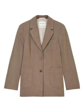 Marc O'Polo single-breasted blazer - women - Polyamide/Acrylic/Wool/Polyester/Fabric - 40 - Brown