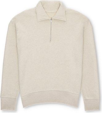 Fortela Idaho Cotton 3/4 Zip Sweatshirt in Off White at Nordstrom, Size X-Large Eu