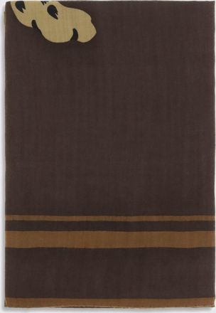 Saint Laurent Sciarpa di lana Cassandre leopard Saint Laurent