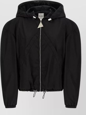 The Attico long hood bomber jacket drawstring hem