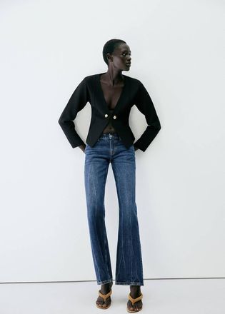 Mango Jeans flare vita bassa blu scuro - Donna - 36 - MANGO