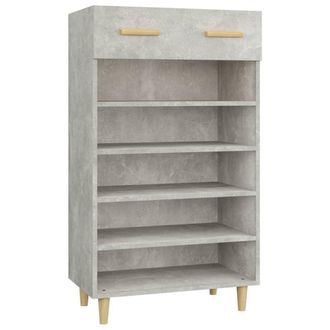 vidaXL Vidaxl - Mueble Zapatero Madera Contrachapada Gris Hormig&oacute;n 60x35x105 Cm
