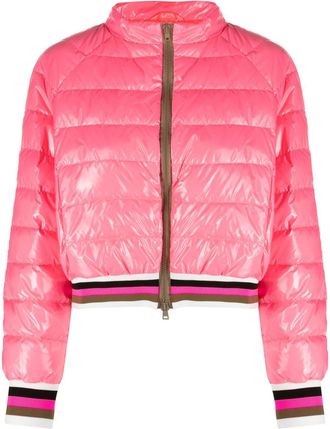 Herno padded bomber jacket - women - Polyamide/Polyamide/Polyurethane/Goose Down/Feather Down - 40 - Pink