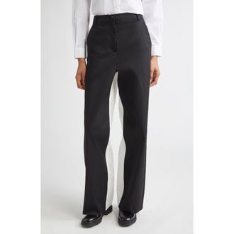 Nellie Partow Harrison Colorblock Stretch Cotton Pants in Pepper at Nordstrom Rack, Size 2