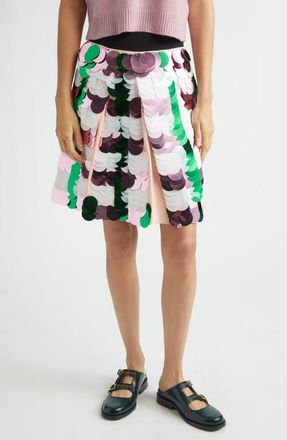 Marni Sequin Check Skirt in Chc20Quartz at Nordstrom, Size 6 Us
