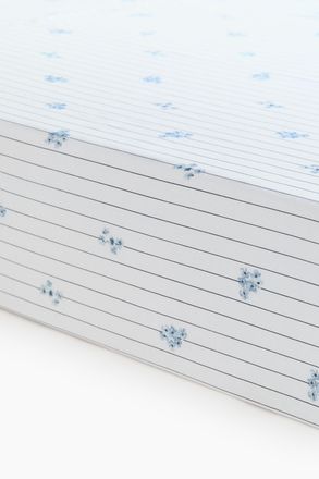 H&M Gemustertes Spannbettlaken aus Baumwolle - White