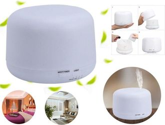 Trade Shop Trade Shop - Humidificador Ultras&oacute;nico De Aromaterapia Con 7 Led Y Purificador De Aire De 300 Ml