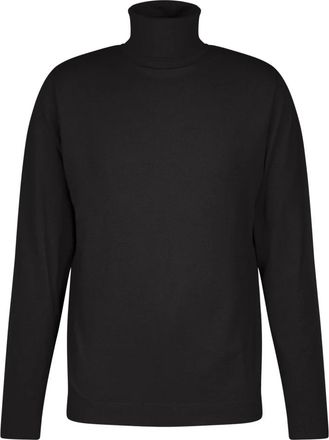Drykorn Turtleneck met contrasterende naden - Heren - Coltruien - Zwart - M - Polyester - Truien & Vesten