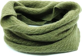 Portolano Basketweave Stitch Cashmere Infinity Scarf in Martini Olive at Nordstrom Rack