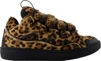 Lanvin Curb Sneakers - Dames - Sneakers - Bruin - 36 EU - Leer - Schoenen