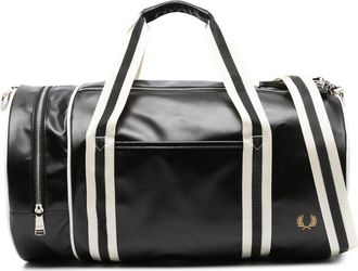Fred Perry logo-print holdall bag - unisex - Recycled Polyester/Recycled Polyester - OS - Black