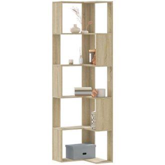 vidaXL Libreria Angolare 5Ripiani Rovere Sonoma 50x50x179 cm Legno - Vidaxl