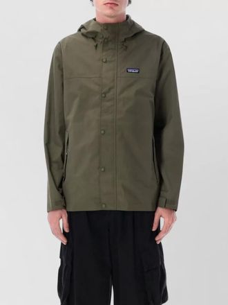 Patagonia recycled nylon hooded rain jacket