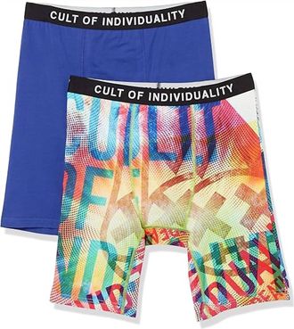 Cult of Individuality Mens 2 Pack Underwear In Surf Blue