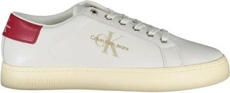 Calvin Klein Polyester Sneaker - Heren - Sneakers - Wit - 40 EU - Polyester - Schoenen