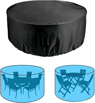 OEM [nunca Usado] Funda Redonda Para Muebles De Terraza, Funda Protectora Para Mesa De Jard&iacute;n, Impermeable, Resistente Al Polvo Y Al Desgarro, Tela Oxford