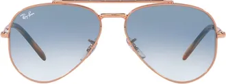 Ray-Ban Clear Gradient Blue Aviator Unisex Sunglasses RB3625 92023F 58