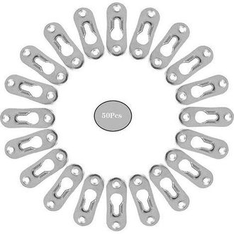 OEM 50 Piezas De Colgadores De Metal Con Forma De Ojo De Cerradura, Fijaciones Invisibles, Sujetadores Para Agujeros De Pintura, Fijaciones Para Armarios,