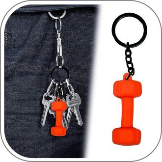 Generic Gym Pendant for Backpack, Dumbbell Disc Kettlebell Water Bottles Pendant Keychain for Gym Lover, Novelty Fitness Equipment keyring Gifts for Men Women