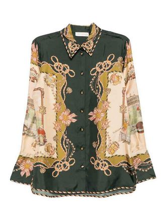 Zimmermann Valiant Printed Silk Shirt