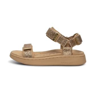 Woden Schoenen, Dames, Beige, 40 EU, Flat Sandalen