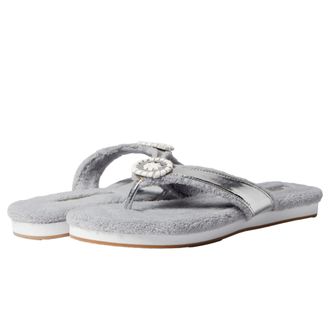 Jack Rogers Rosie Comfort Flip-FIop Grey / Silver / White 124211FF01-019 Womens