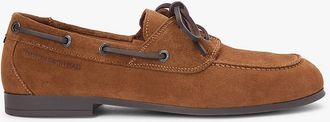 Tommy Hilfiger Mens Flexible Suede Boat Shoe - Brown - US 11.5 / EU 45