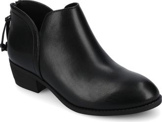 Journee Collection JOURNEE Livvy Ankle Bootie in Black Pu at Nordstrom Rack, Size 7.5