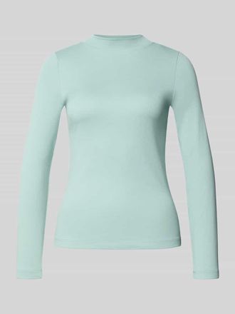 Christian Berg Longsleeve mit Stehkragen in Helltuerkis, Gr&ouml;&szlig;e S