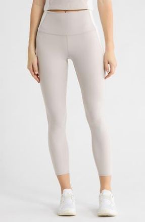 90 Degree by Reflex Elastic Free High Waist Ankle Leggings in Shadow Rock/White Dove at Nordstrom Rack, Size X-Small