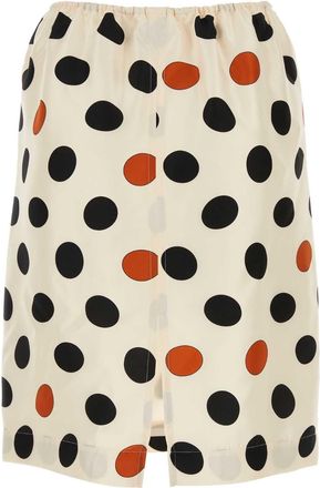 Bottega Veneta Womens Pois Skirt Multicolor Silk