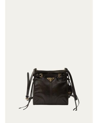 Prada Bonnie Mini Leather Crossbody Bag
