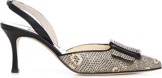 Manolo Blahnik Maisalebi Lizard Print Pump