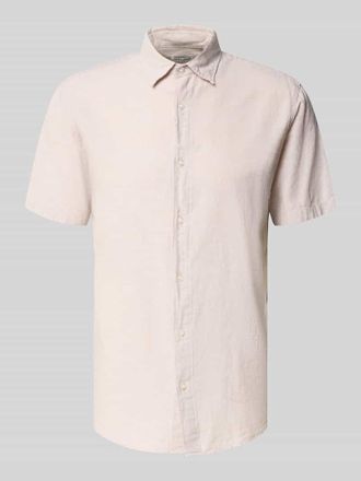 Jack & Jones Jack & Jones Regular Fit Freizeithemd aus Baumwoll-Leinen-Mix in Sand, Gr&ouml;&szlig;e XXL