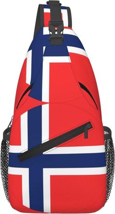 Generic Norway Norwegian Flag Round Cross Body Bag Adjustable Sling Bag Lightweight Crossbody Bags For Sports Women Cycling