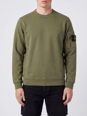 Stone Island Felpa a girocollo con tasca logo